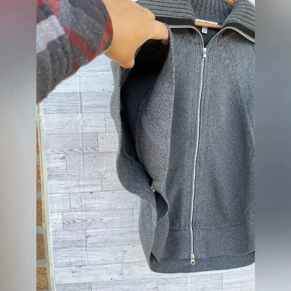 Cotton By Autumn Cashmere Women’s Zip Up Poncho size small EUC. - Picture 4 of 10